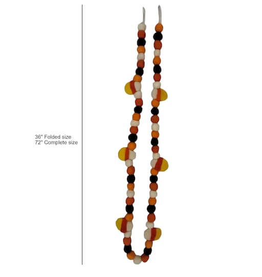 6ft. Wool Candy Corn & Pom Pom Garland by Ashland®